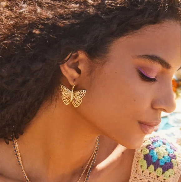 Kendra Scott Hadley Butterfly Drop Earrings - Picture 1 of 4